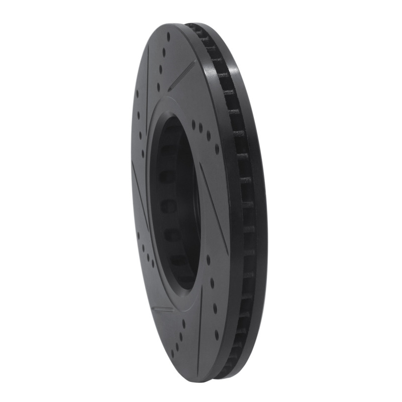 Mazda 6 Brake Rotor (1) - Front Right - R1 Concepts - Drilled & Slotted - Black - `16-`25